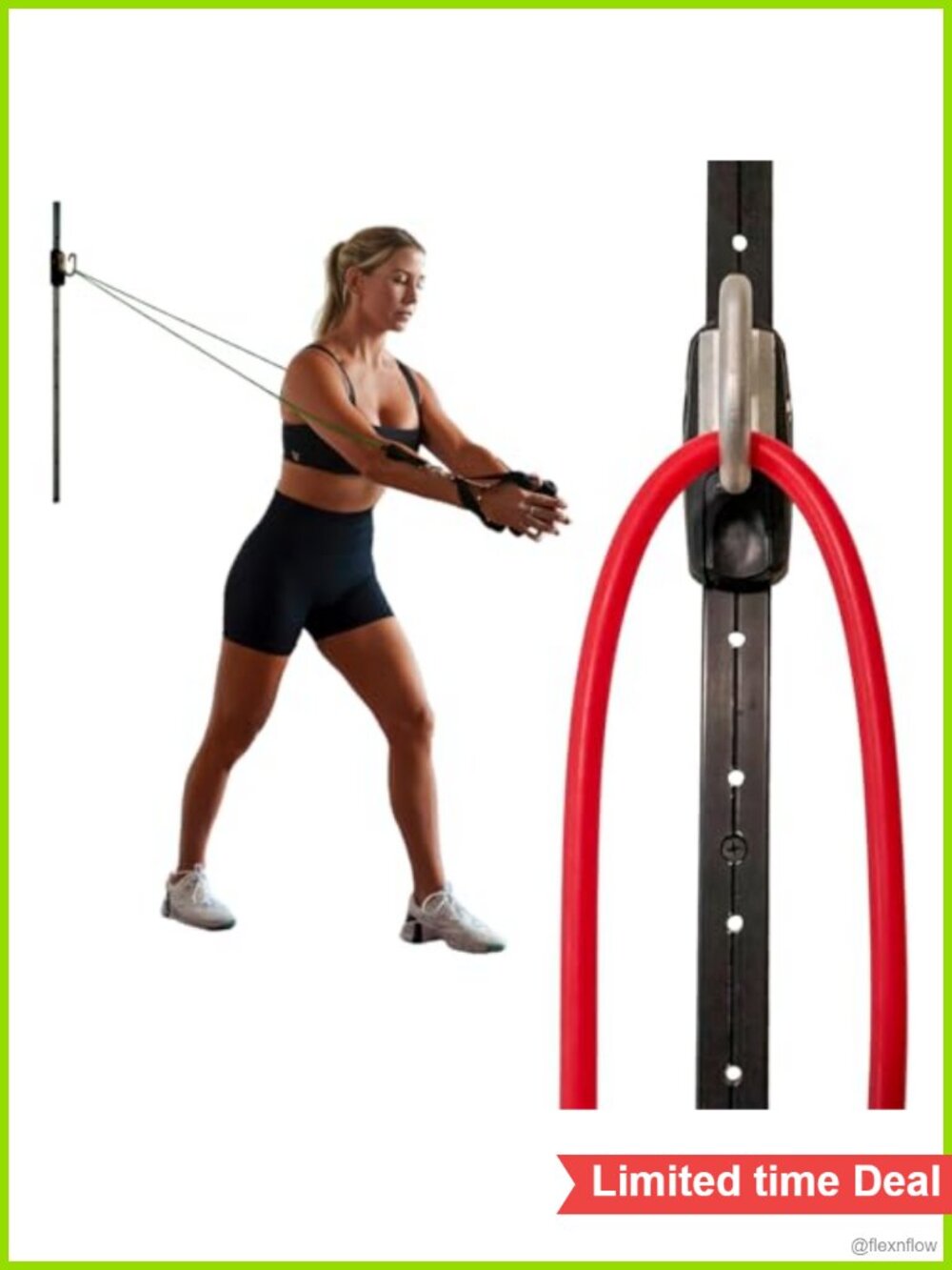 Space Saver Wall Anchor Resistance Band Holder for Home Gym Workouts